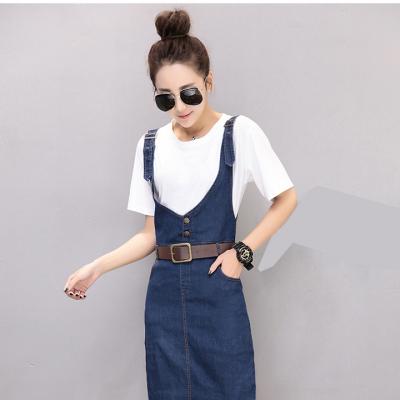 ĐẦM JEAN YẾM CÀI NÚT EO (KHÔNG KÈM THẮT LƯNG) - NY895